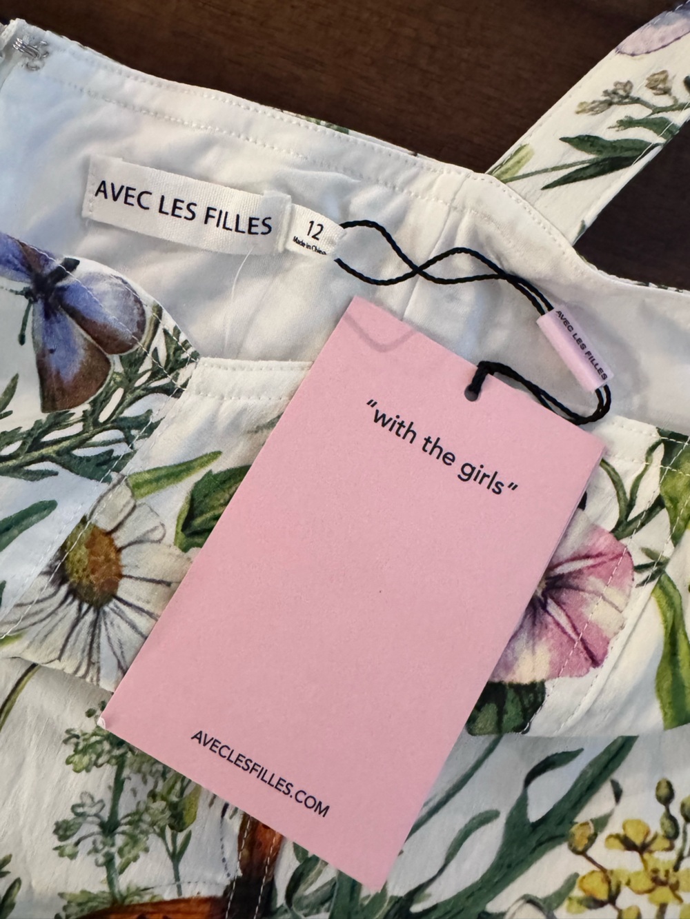 Avec Les Filles White Floral & Butterfly Maxi Dress - Picture 9 of 14
